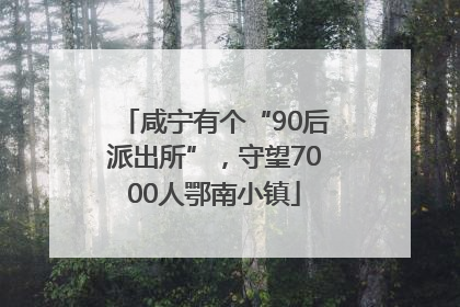 咸宁有个“90后派出所”，守望7000人鄂南小镇