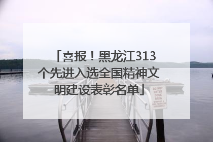 喜报！黑龙江313个先进入选全国精神文明建设表彰名单