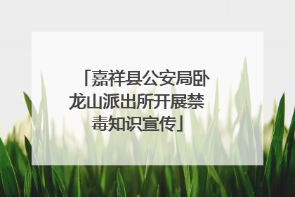 嘉祥县公安局卧龙山派出所开展禁毒知识宣传