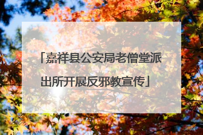 嘉祥县公安局老僧堂派出所开展反邪教宣传