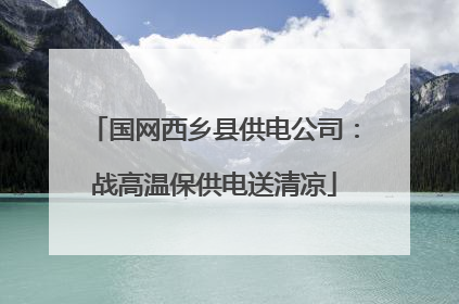 国网西乡县供电公司：战高温保供电送清凉