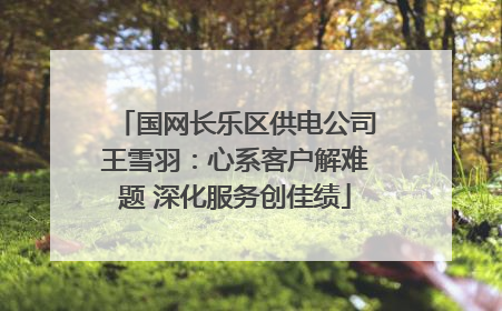 国网长乐区供电公司王雪羽：心系客户解难题 深化服务创佳绩