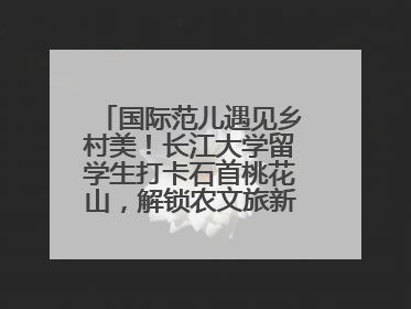 国际范儿遇见乡村美！长江大学留学生打卡石首桃花山，解锁农文旅新玩法！