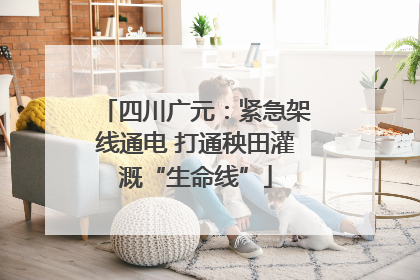 四川广元：紧急架线通电 打通秧田灌溉“生命线”