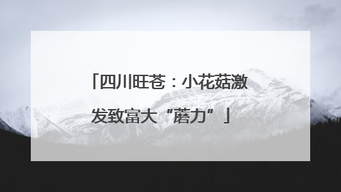 四川旺苍：小花菇激发致富大“蘑力”