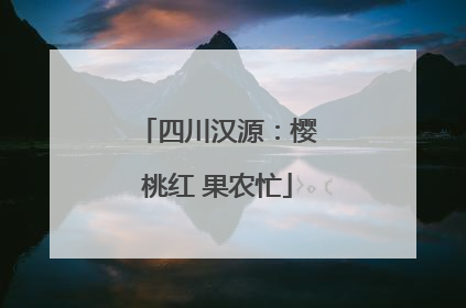 四川汉源：樱桃红 果农忙