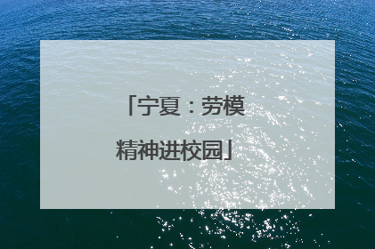 宁夏：劳模精神进校园