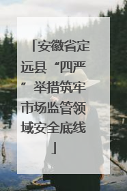 安徽省定远县“四严”举措筑牢市场监管领域安全底线