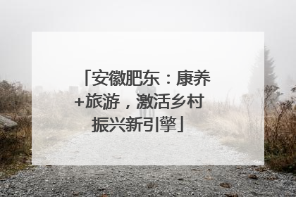 安徽肥东：康养+旅游，激活乡村振兴新引擎