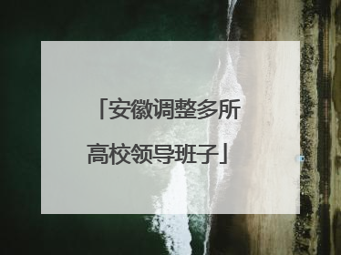 安徽调整多所高校领导班子