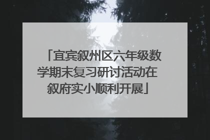 宜宾叙州区六年级数学期末复习研讨活动在叙府实小顺利开展