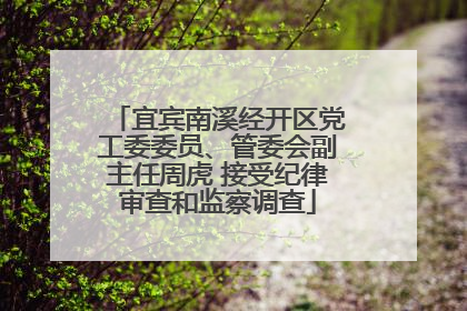 宜宾南溪经开区党工委委员、管委会副主任周虎 接受纪律审查和监察调查