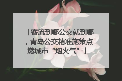客流到哪公交就到哪，青岛公交精准施策点燃城市“烟火气”