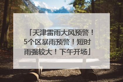 天津雷雨大风预警！5个区暴雨预警！短时雨强较大！下午开场