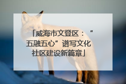 威海市文登区：“五融五心”谱写文化社区建设新篇章