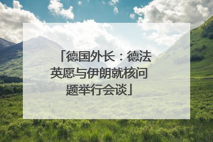 德国外长：德法英愿与伊朗就核问题举行会谈