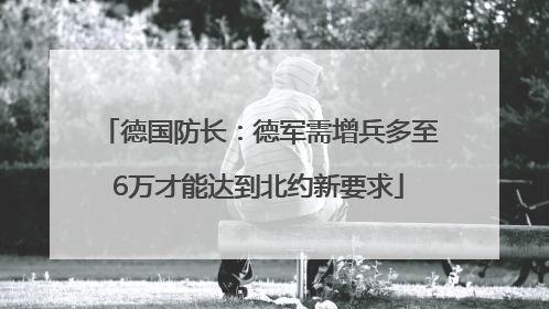 德国防长：德军需增兵多至6万才能达到北约新要求