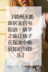 德州天衢新区宋官屯街道：研学之旅让孩子在探索中收获知识与快乐
