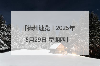 德州速览丨2025年5月29日 星期四