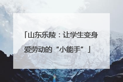 山东乐陵：让学生变身爱劳动的“小能手”