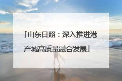 山东日照：深入推进港产城高质量融合发展