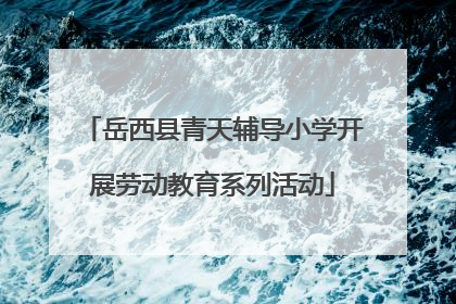 岳西县青天辅导小学开展劳动教育系列活动