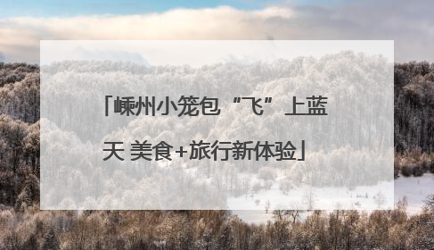 嵊州小笼包“飞”上蓝天 美食+旅行新体验