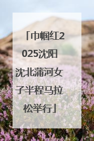 巾帼红2025沈阳沈北蒲河女子半程马拉松举行