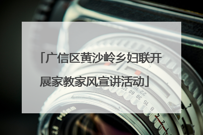 广信区黄沙岭乡妇联开展家教家风宣讲活动