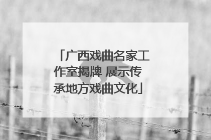 广西戏曲名家工作室揭牌 展示传承地方戏曲文化