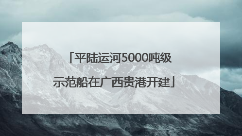 平陆运河5000吨级示范船在广西贵港开建