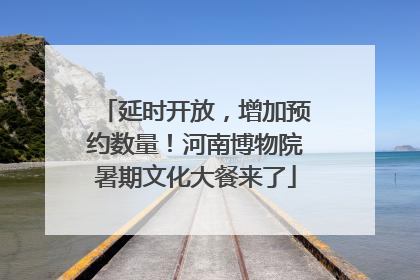 延时开放，增加预约数量！河南博物院暑期文化大餐来了