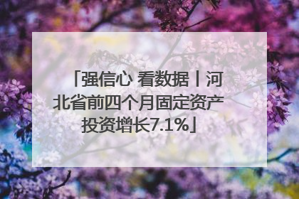 强信心 看数据丨河北省前四个月固定资产投资增长7.1%