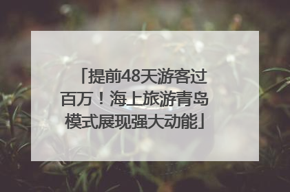 提前48天游客过百万！海上旅游青岛模式展现强大动能
