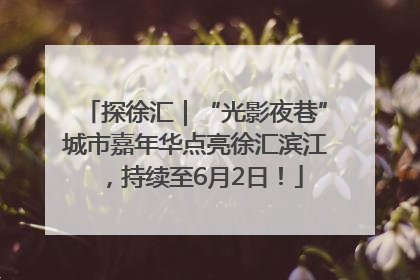 探徐汇｜“光影夜巷”城市嘉年华点亮徐汇滨江，持续至6月2日！