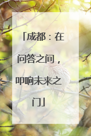 成都：在问答之间，叩响未来之门