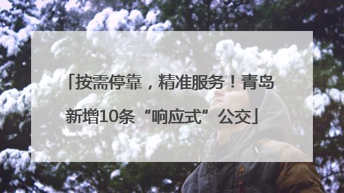 按需停靠，精准服务！青岛新增10条“响应式”公交