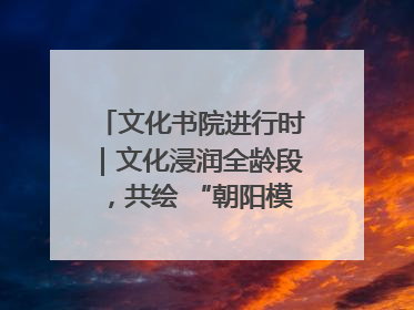 文化书院进行时｜文化浸润全龄段，共绘 “朝阳模式” 新图景！
