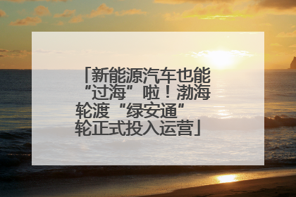 新能源汽车也能“过海”啦！渤海轮渡“绿安通” 轮正式投入运营