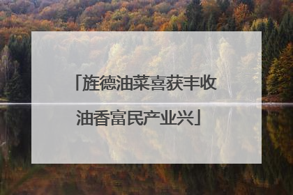 旌德油菜喜获丰收 油香富民产业兴