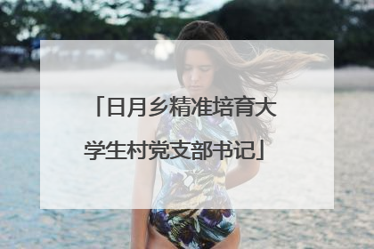 日月乡精准培育大学生村党支部书记