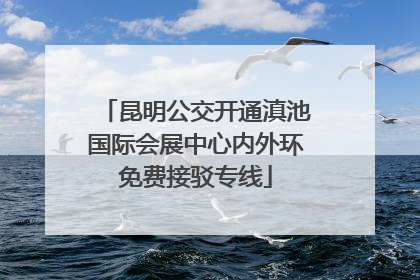 昆明公交开通滇池国际会展中心内外环免费接驳专线