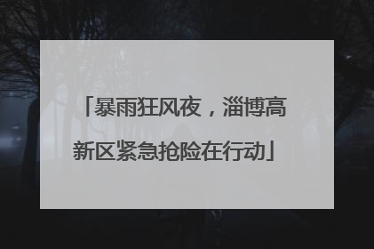 暴雨狂风夜，淄博高新区紧急抢险在行动