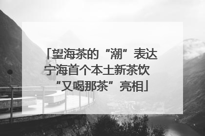 望海茶的“潮”表达 宁海首个本土新茶饮“又喝那茶”亮相