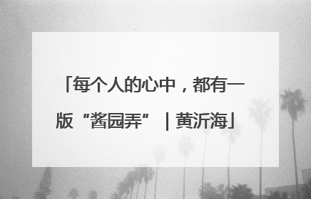 每个人的心中，都有一版“酱园弄”｜黄沂海