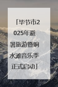 毕节市2025年避暑旅游暨响水滩音乐季正式启动
