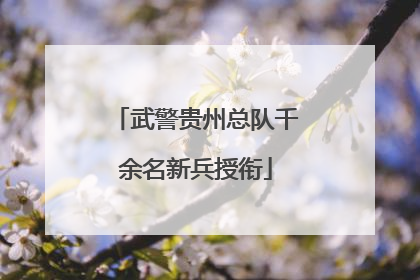 武警贵州总队千余名新兵授衔