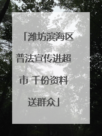 潍坊滨海区普法宣传进超市 千份资料送群众