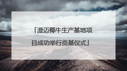 澄迈椰牛生产基地项目成功举行奠基仪式