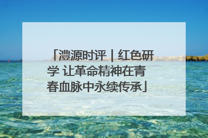 澧源时评｜红色研学 让革命精神在青春血脉中永续传承